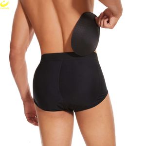 Erkekler için vücut şekillendirici popo pantolon kalça kalça güçlendirici brifing shapewear kaldırıcı sahte göt ganimet ped kontrol külot