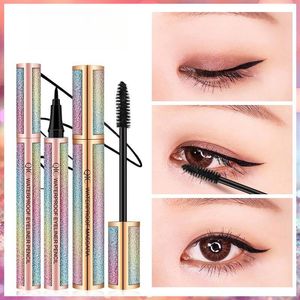 4D Silk Fiber Lashes Mascara Eyeliner Set Curling Thick Eyelash Extension Waterproof Long-Lasting Cosmetic Eye Liner Pencil