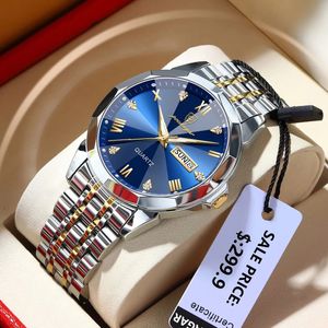 Zegarek poedagar luksusowe mężczyzn na rękę na rękę wodoodporne światło randki Man Watch zegar ze stali nierdzewnej Zespół kwarcowy Kwarc