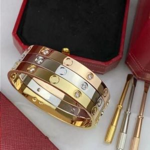 Designer Armband 18K Gold Par Högkvalitativ Bangle Men Kvinnor Birthday Present Mors dagsmycken med skruvmejsel Present Ornamen SSMK