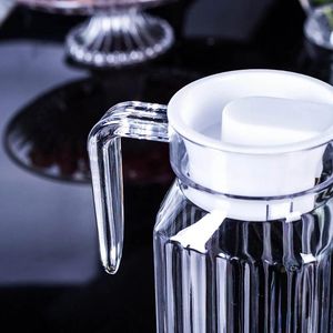 Стаканы 1,1 л, кувшин для воды, сока, акриловая бутылка, холодильник для коктейлей, кухня, домашняя крышка, чай со льдом, напитки, графин, полосатый чайник, горшок