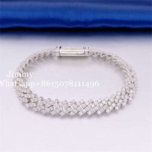 925 Sterling Silver/10k Real Gold Moissanite Jewelry 10mm Moissanite Cuban Bracelet Vvs Moissanite Link Cuban Bracelet