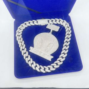 البيع بالجملة Iced Out Jewelry Miami Sterling Silver for Men Pure 925 VVS Moissanite Diamond Cupan Chain