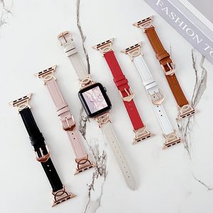 Designer PU Deri Watch Band Apple Watch Band Ultra 38mm 42mm 44mm 45mm Iwatch Band Serisi 8 9 4 5 6 7 Erkek Kadınlar Lüks Gözetleme Bandı