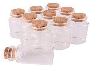 24 Stück 305017 mm 20 ml Mini-Glas-Wunschflaschen, winzige Gläser, Fläschchen mit Korkstopfen, Hochzeitsgeschenk 5662970