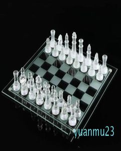 Whole2525cm K9 Glass chess medium wrestling Packaging International Chess Game high quality International Chess Set packed w3813938