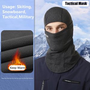 Cycling Caps Masks Thicken Winter Full Face Ski Mask Tactical Military Hunting Hiking Scarf for Men Cycling Helmet Inner Balaclava Windproof 231204