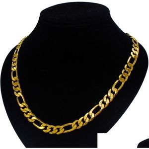 Kedjekedja 18k Pure Gold Fine Figaro Necklace Armband Drop Set Adhesive Leverans smycken Pendant DHQBL NACKLACES Pendants DH5RN