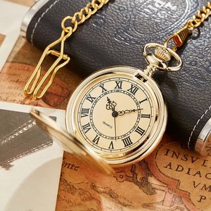 Relógios de bolso Antigo Steampunk Vintage Numerais Romanos Quartzo Relógio de Bolso Multicolor Caso Colar Pingente Relógio Cadeia Homens Mulheres 231207