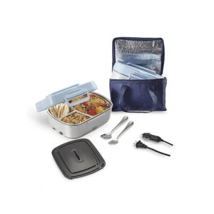 Lunch Boxes Bags Hamilton Beach Lunch 'N Go Portable Food Warmer Electric Lunch Box for Adults Includes Fork Spoon Insulated Bag 231207