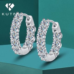 Hoop Huggie 1.8ct D Color Diamond Hoop Earrings S925 Sterling Silve Plated 18k Gold Huggie Earring for Women Fine Jewelry Gifts 231207
