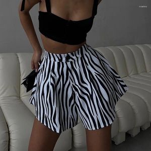 Damskie spodenki 2024 Summered Fashion Fashion High talia Zebra Small Szerokie Spodnie dla kobiet