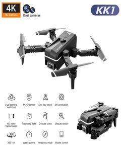 Global Drone 4K Double HD Camera Mini Vehicle Party Favor with WiFi FPV Foldbar Professional Helicopter Selfie Drones Toys for KI1316415