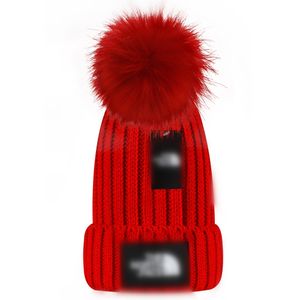 Designer Winter Knitted Beanie Woolen Hat Men Women Chunky Knit Thick Warm faux fur Hats Female Bonnet Beanies Caps 23 colors F-5