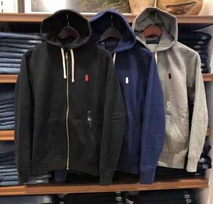 Höst- och vinterdesigner Mens Hoodies Sweatshirts Män tröja ZIP Halva lösa hästjackor Polo Clothig Top Asian Size XXL