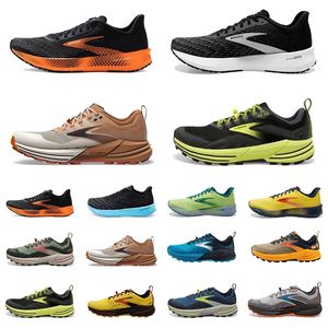 Brooks Cascadia 16 Mens Running shoes Hyperion Tempo triple black grey yellow orange fashion trainers outdoor men casual sports sneakers jogging walking size 11
