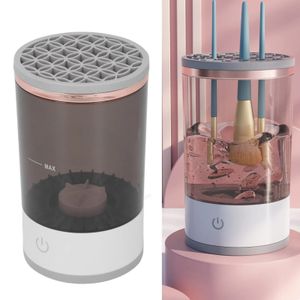 Pincéis de maquiagem elétrica cosmética automática spinner máquina de limpeza de escova de maquiagem automática máquina de limpeza de escova giratória 231202