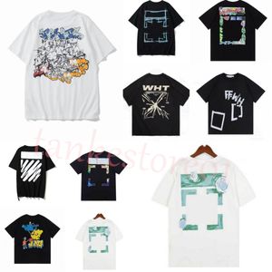 Off Camisetas Masculinas Offs Camisas Brancas Tees Seta Irregular Verão Dedo Solto Casual Manga Curta T-shirt para Homens e Mulheres Estampado Carta xw nas Costas Impressão fu1s