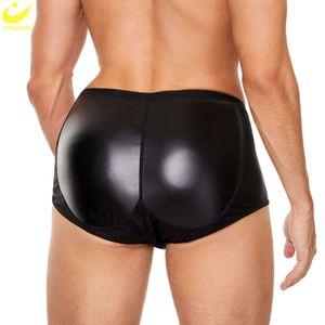 Calcinha acolchoada levantadora de bunda para homens, roupa íntima push up, intensificador de quadril, cintura baixa, modelador fiess, calcinha emagrecedora