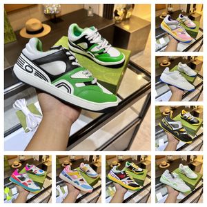 2023 Top Designer Luxury Brand Women's Shoes Sportskor Läder Retro G Embroidered Par Casual Sports Shoes B22 Små vita skor Storlek 35-46