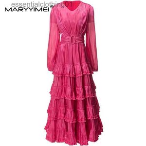 الثياب الحضرية المثيرة Maryyimei أزياء الربيع فستان للسيدات الطويل زلاجات متتالية متكافسة الفطريات الشجرة الصالحة للأكل ضئيلة ثياب الحفلات الأنيقة L231208