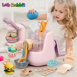 Doll House Accessories Kitchen Toy Simulation Ice Cream Noodle Hamburger Machine Color Mud Set Diy Educational Games PLAYSE PLAY TOYS FÖR GIRLS POOWS 231207