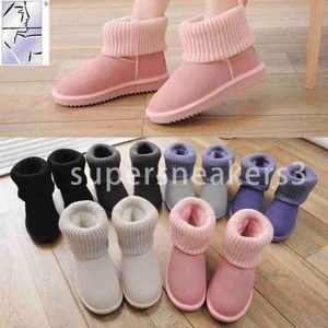 Kids Baby Slippers Toddler Boots Chesut Fur Slides Sheepskin Shearling Classic Ultra Mini Boot Winter Size 21-35 Designer Kid Shoes