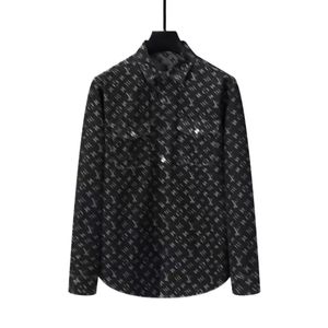 2024SS Designer Men's Tirts Mens Spring Autumn Denim Shirt Thirts Long Sleeve Button-Up Tops Casual