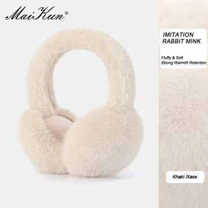 Ear Muffs Maikun s Thermal Earmuffs All Match Autumn Winter Cycling Thickened Bags Imitation Rabbit Marten 231208