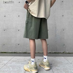 Мужские джинсы Y2K Женские уличные бриджи Star Korean Harajuku Jorts Джинсовые хип-хоп мешковатые короткие брюки-карго Berdas Джинсы Шорты Мужская одеждаL231209