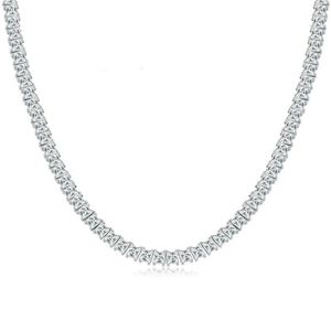 Xiy Factory Price Square Link Chain Woman Sterling Sier Moissanite Diamond Tennis Necklaces