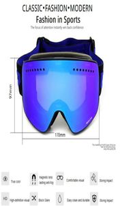 スキーゴーグルUV400保護アンチフォグ女性男性スノーボードゴーグルスキーメガネ冬の雪のアイウェア球状デュアルレンズデザインSK9215548