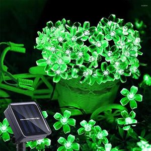 Strings Solar Flower Lichtslingers Groen Buiten Waterdicht 50 LED-Fee Licht Decoraties Tuin Patio Hek Tuin Spri