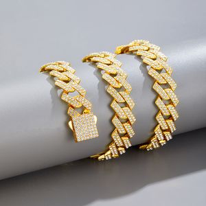 cuban link chain necklaces designer necklace for men 15mm wide inlaid 2row moissanite pass diamond tester iced out Miami chains 925 Sterling Silver Fine jewelry