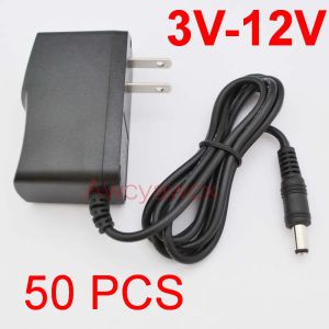 50PCS ACスイッチング電源アダプターDC 3V 5V 6V 8V 9V 10V 12V 500MA 1A 1000MA充電器​​USプラグZZ