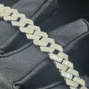 Fashion Fine Jewelry Moissanite Diamond Bracelets Bangles Sliver Cuban Chain