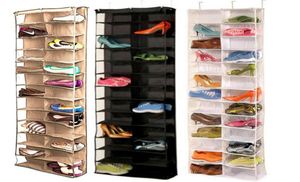 Household Useful 26 Pocket Shoe Rack Storage Organizer Holder Folding Door Closet Hanging Space Saver with 3 Color3819122