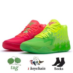 con scarpe lamelo a palla di scatola MB01 LO MENS BASKEBBALL SCARPA 1OF1 Queen Rick e Morty Rock Ridge Red Blast Buzz Galaxy Unidescent Dreams Iridescent Dreams