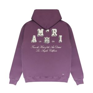 Autunm Erkekler Düz Renk Tasarımcı Mektubu Baskı Kalın Uzun Kollu Hoodies Çift Polar Hooed Sweatshirts Amiryes Külkü Adam 2xl