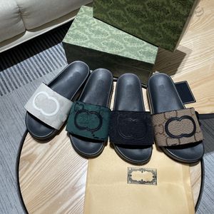 Tasarımcı İzler Kauçuk Slaytlar Sandal Düz Blooms Moda Plaj Flip Flops Açık Banyo Çizgili Yaz Kadın Erkekler Sliders