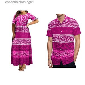 Kentsel Seksi Elbiseler Kadınlar Özel Elbise Büyük Hem Yüksek Kaliteli Uzun Elbise Günlük Gevşek Çift Set Yaz Kısa Sle Elbise Gömlek Polinezya Elbise L231208