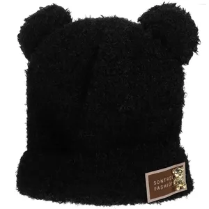 Berets Womens Beanie Söta hatthönor för Bear Ears Animal Hats Hatwomen Women's Caps