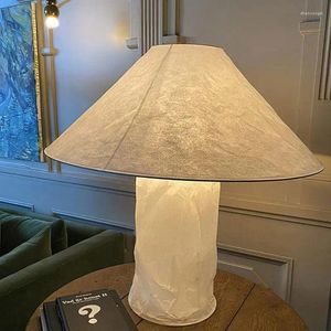 Table Lamps Reverse Lamp Minimalist Japanese Rice Paper For Bedroom Coffee Ambient Living Room El Decor LED Bed S