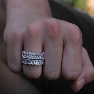Hip Hop Diamond Luxury Cubic Zirconia Förlovningsringar för kvinnor Marquise Crystal Wedding Ring Party Jewelry Gift