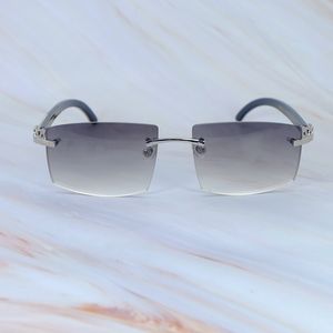 Übergroße Sonnenbrille Vintage Herren Dekoration Modedesigner Carter Lxury Brillen Echte weiße schwarze Buffalo Horn Driving Shades Sonnenbrille