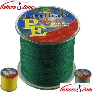 Treccia di linea 300M Super forte Mtifilamento giapponese Pe Pesca intrecciata 6 8 10 20 30 40 50 60 80 100Lb Consegna goccia verde Sport all'aperto Ot76N