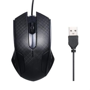 Myszy czarne przewodowe gaming myszy USB 3 przyciski optyczne Antiskid Frosted na PC Pro Laptop Gamer Komputer Dostawa Komputery Ne Dhyeu