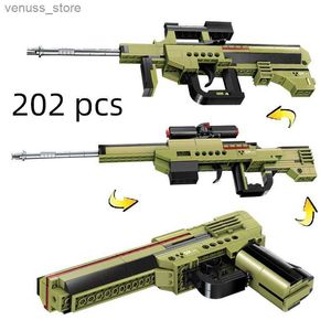 Blocos Técnica Armas Kit Conjuntos de Pistola Giratória SWAT Militar WW2 Armas Modelo Blocos de Construção Menino Brinquedos Desert Eagle Exército Mark Revólver R231208