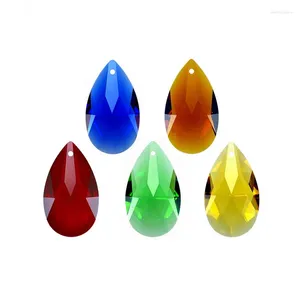 Chandelier Crystal 5pcs 38mm Multicolor Drop Glass Prism Sun Catcher Lamp Part (Free Ring) Bead Curtain Pendant Chrismas Hanging