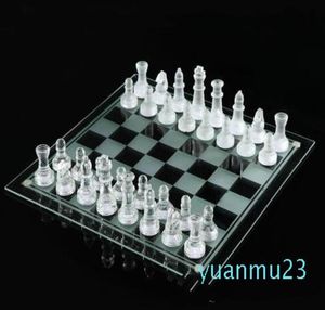 Whole2525cm K9 Glass chess medium wrestling Packaging International Chess Game high quality International Chess Set packed w3146334